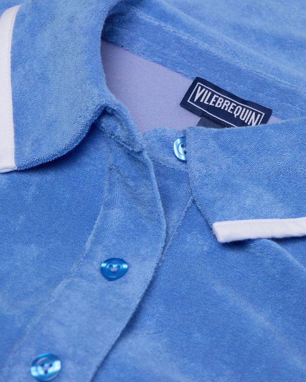 Vilebrequin Blue Terry Polo Solid