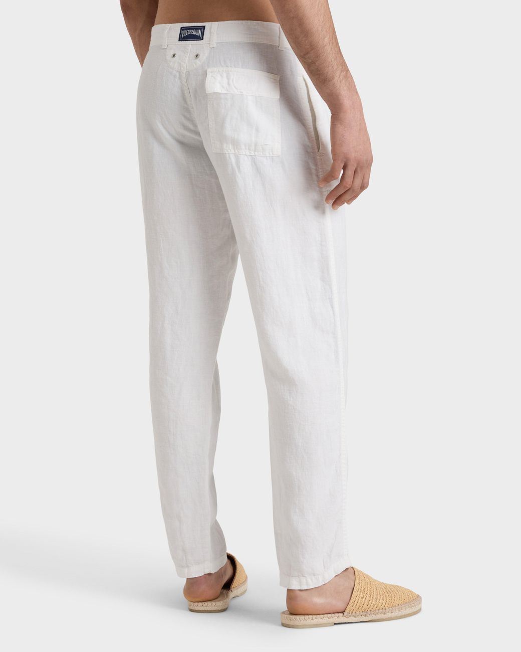 Vilebrequin White Linen Pants Solid for men
