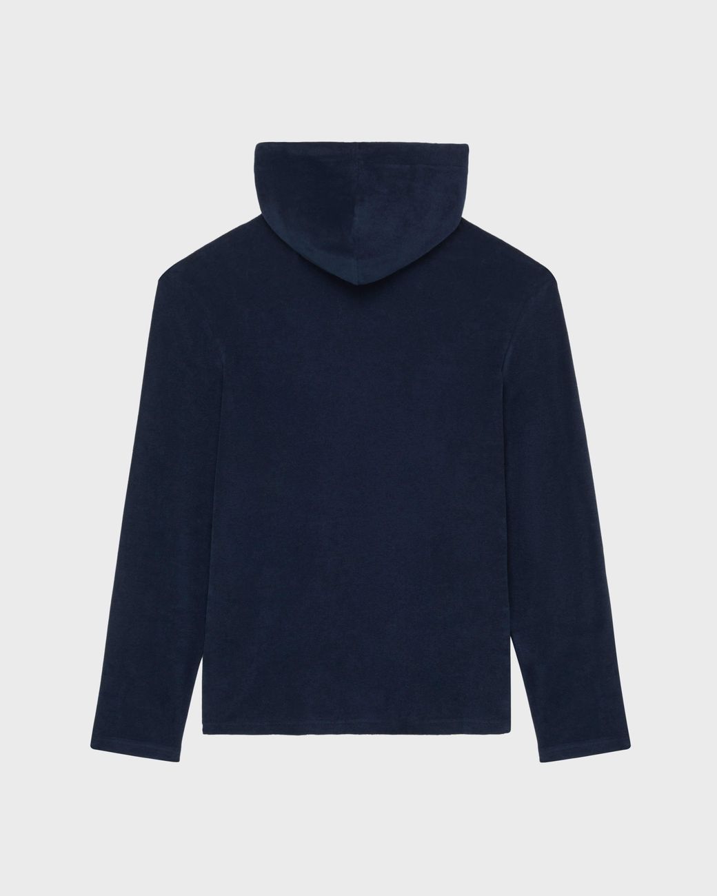 Vilebrequin Blue Terry Long-sleeves Hooded T-shirt for men