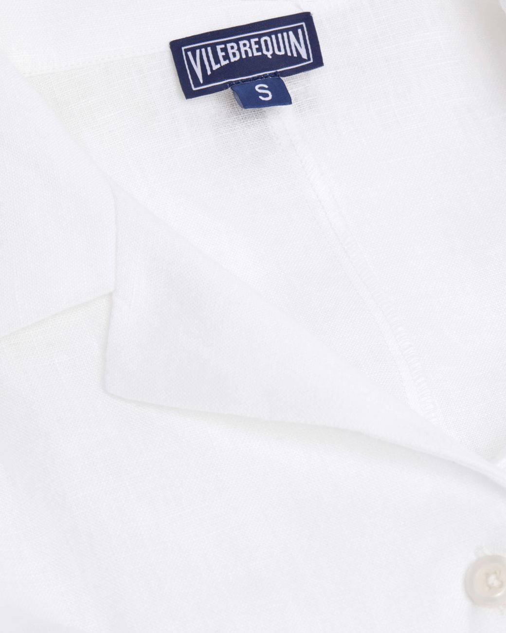 Vilebrequin White Long Linen Shirt Dress Solid
