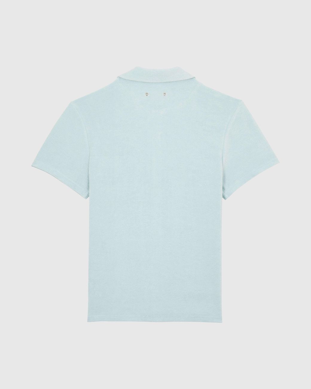 Vilebrequin Blue Terry Bowling Shirt Solid for men