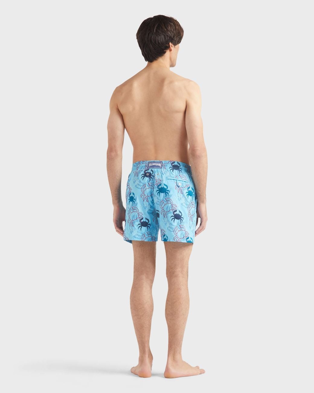 Vilebrequin Blue Swim Shorts Embroidered Crab Balloons for men
