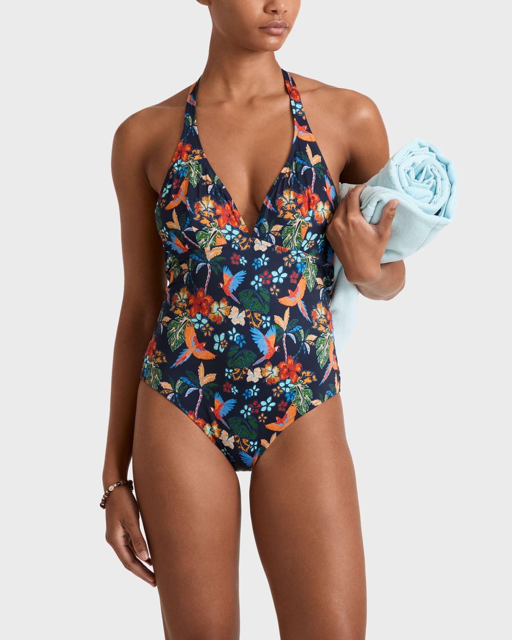 Vilebrequin Blue Halter One-Piece Swimsuit Salva