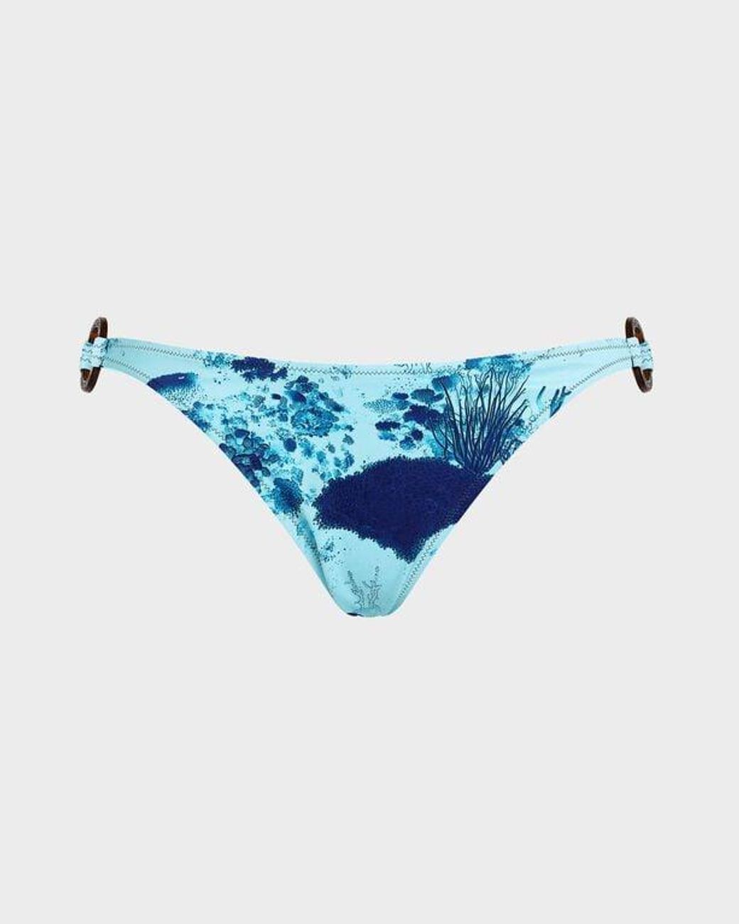 Vilebrequin Blue Mini Brief Bikini Bottom Coral Reef