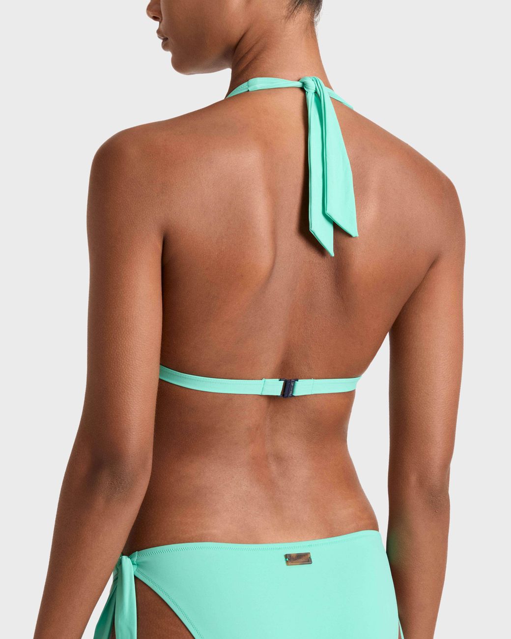 Vilebrequin Blue Halter Bikini Top Solid