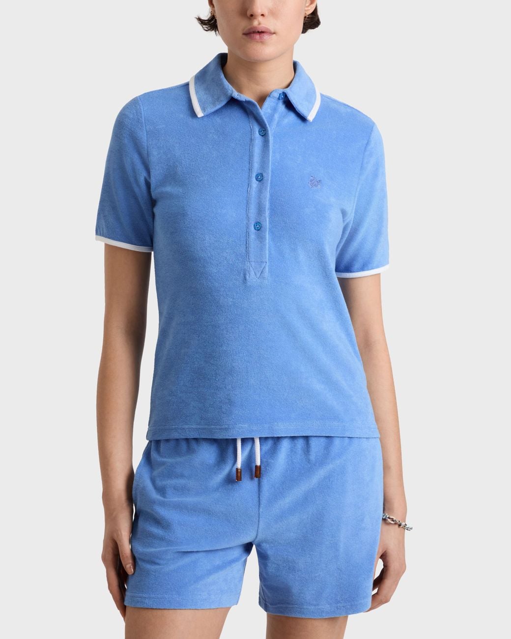 Vilebrequin Blue Terry Polo Solid