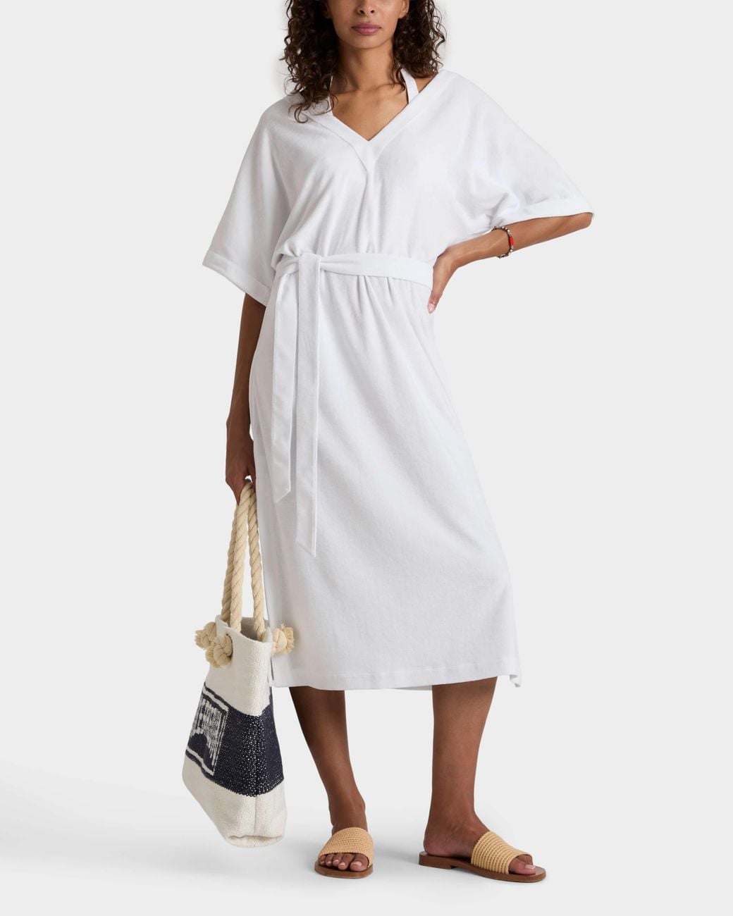 Vilebrequin White Reversible Terry Cover Up Solid