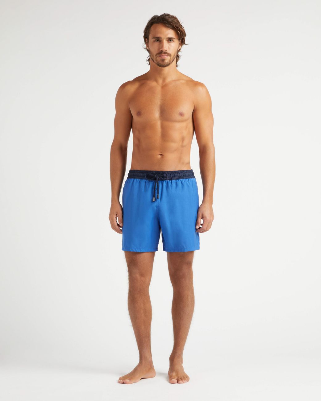 Vilebrequin Blue Merino Wool Super 120's Swim Shorts Bicolor for men