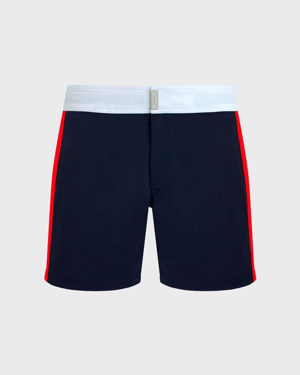 Vilebrequin Blue Stretch Swim Shorts Flat Belt Color Block for men