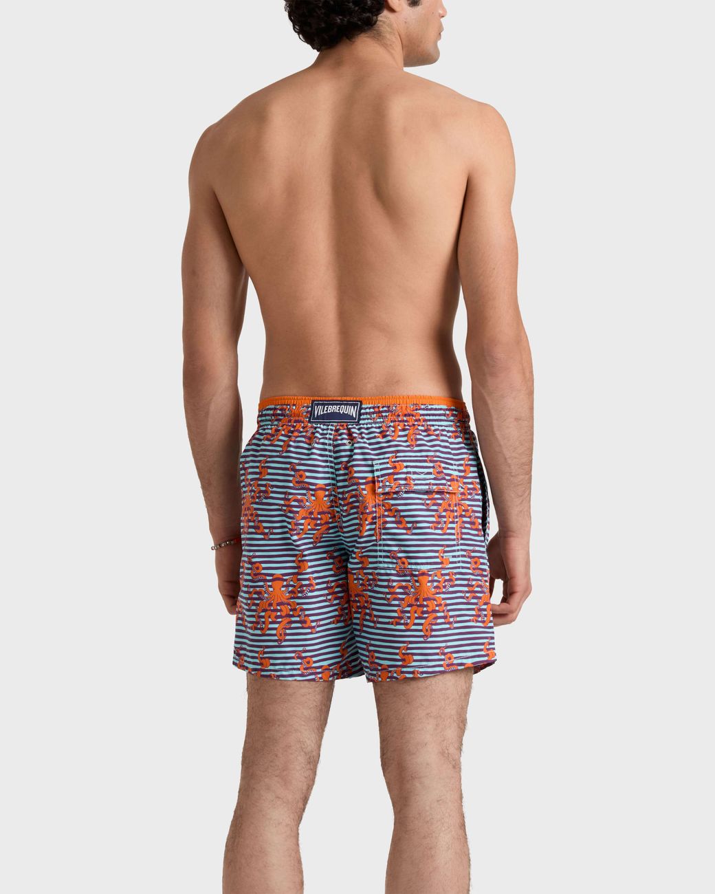 Vilebrequin Red Bicolor Swim Shorts Octopus for men