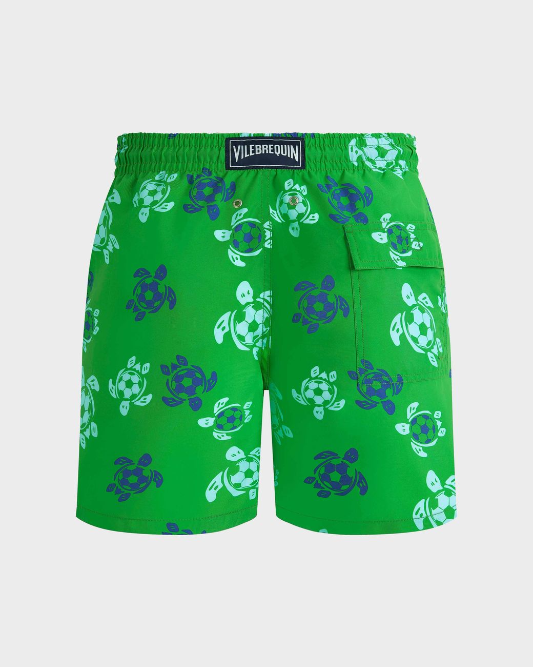Vilebrequin Green Swim Shorts Soccer Turtles for men