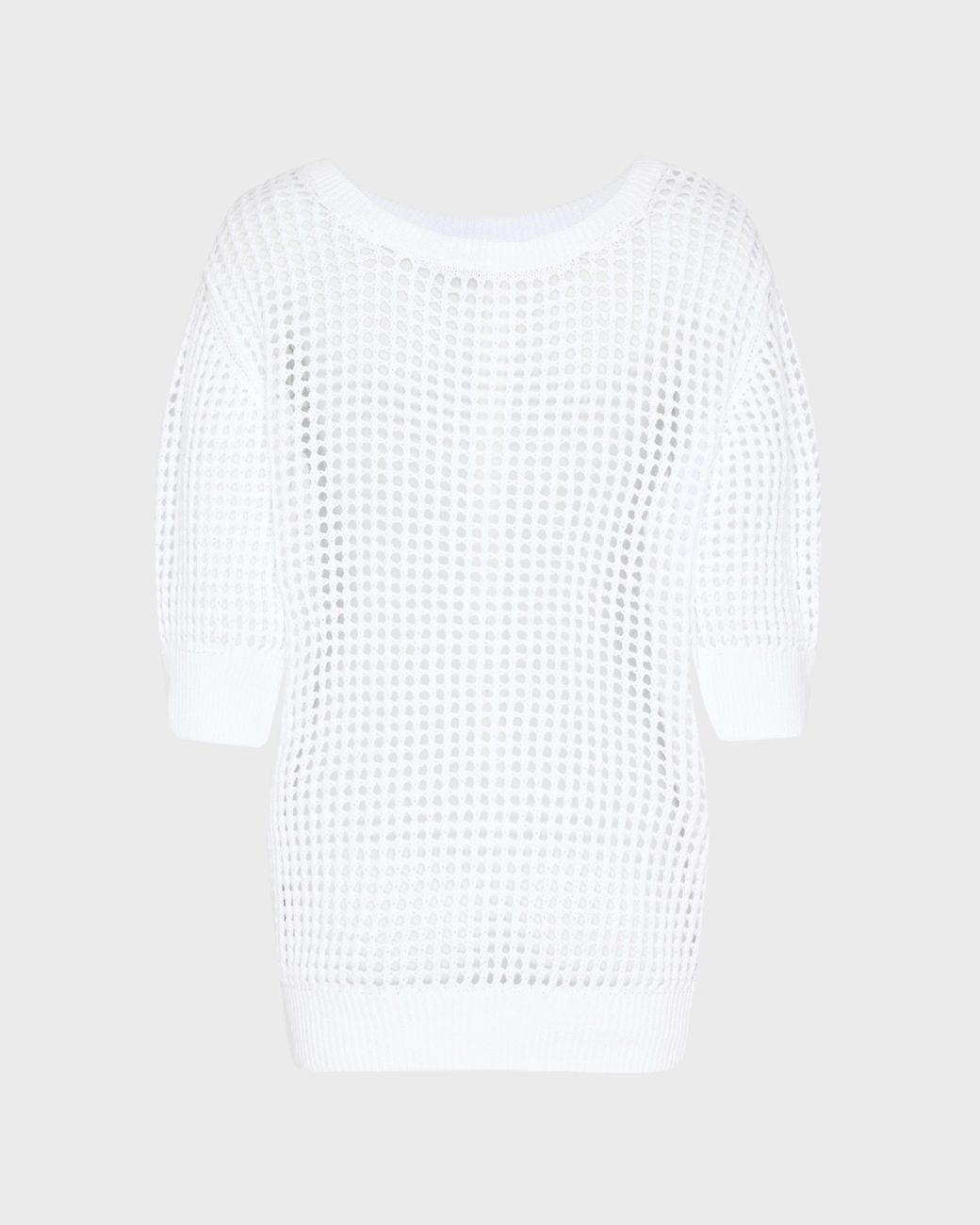 Vilebrequin White Crochet Sweater Solid