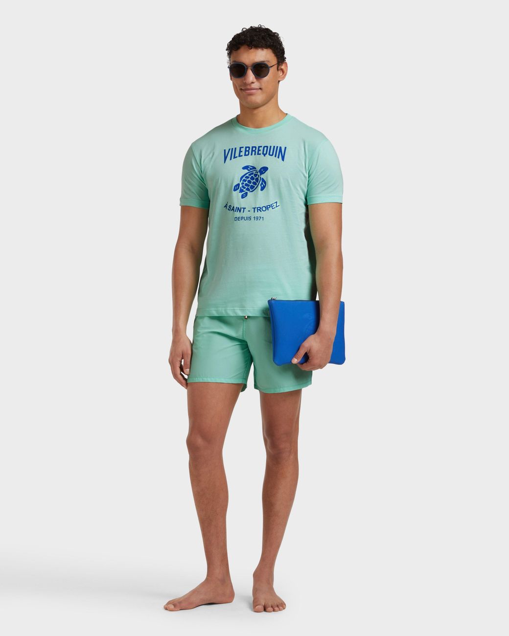 Vilebrequin Green Swim Shorts Solid for men