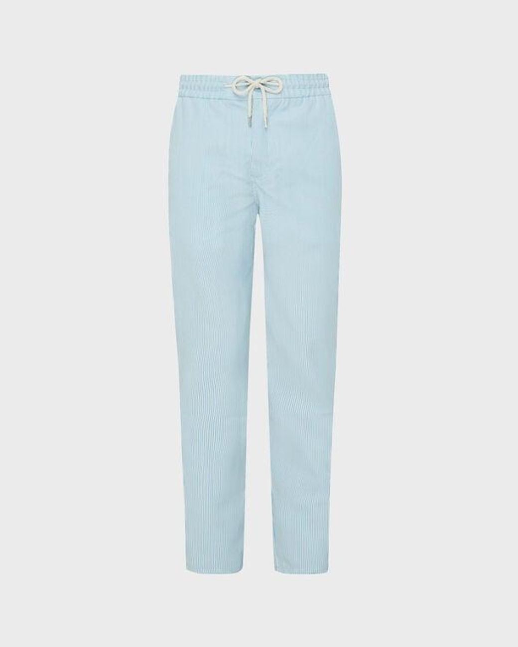 Vilebrequin Blue Wool Regular Pants Micro Rayures Tailoring for men