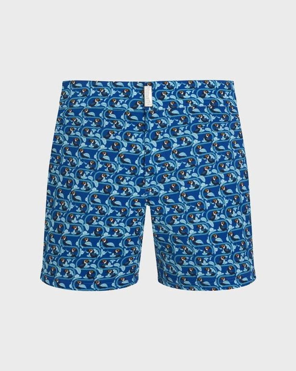 Vilebrequin Blue Stretch Short Flat Belt Swim Shorts Toucana for men