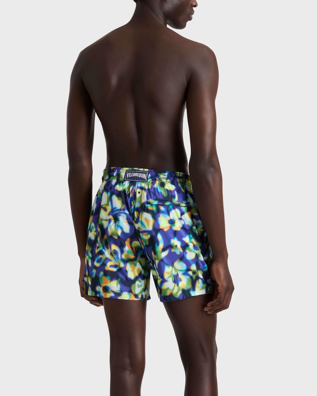 Vilebrequin Blue Ultra-Light And Packable Swim Shorts Frangipanier Trouble for men
