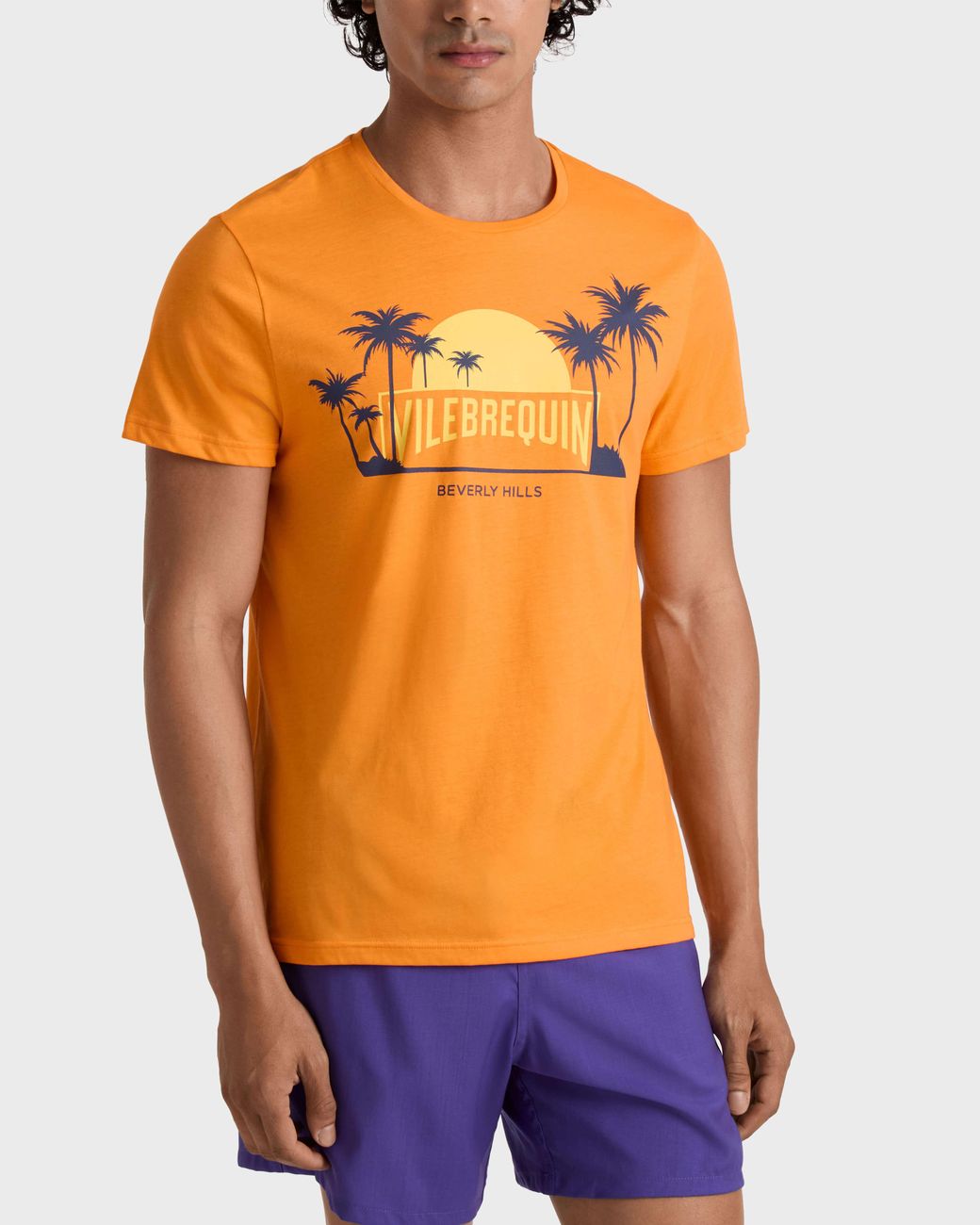 Vilebrequin Orange Cotton T-Shirt City for men