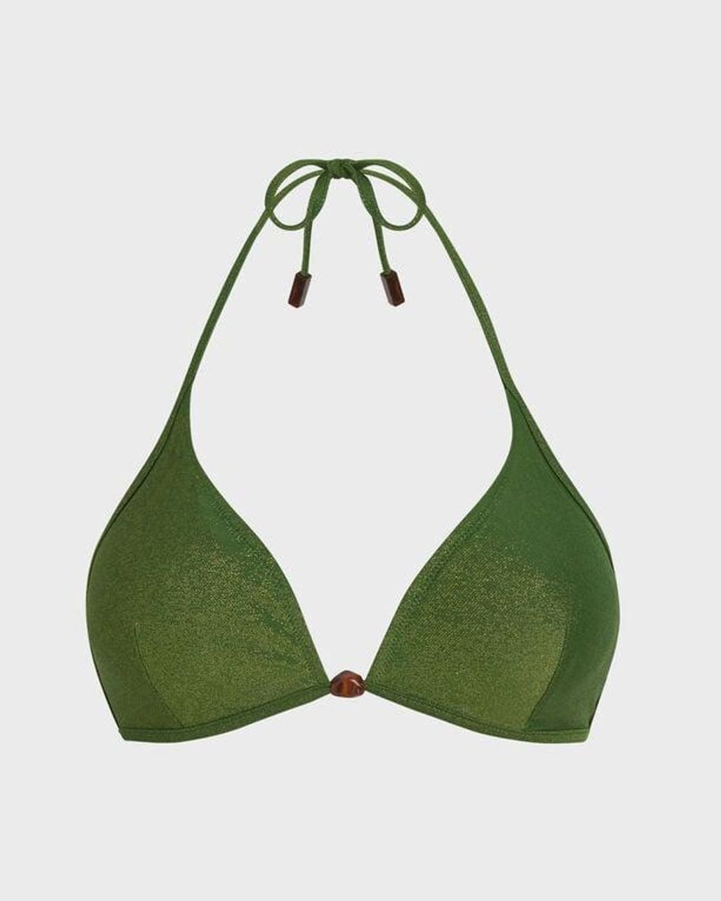 Vilebrequin Green Triangle Bikini Top Iridescent Jersey