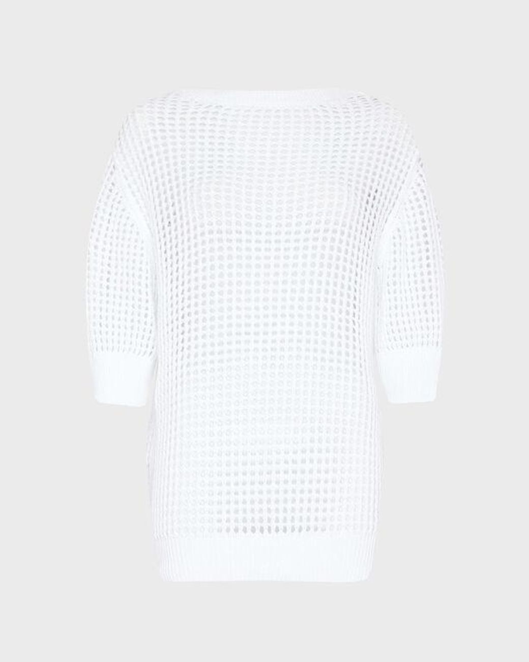 Vilebrequin White Crochet Sweater Solid