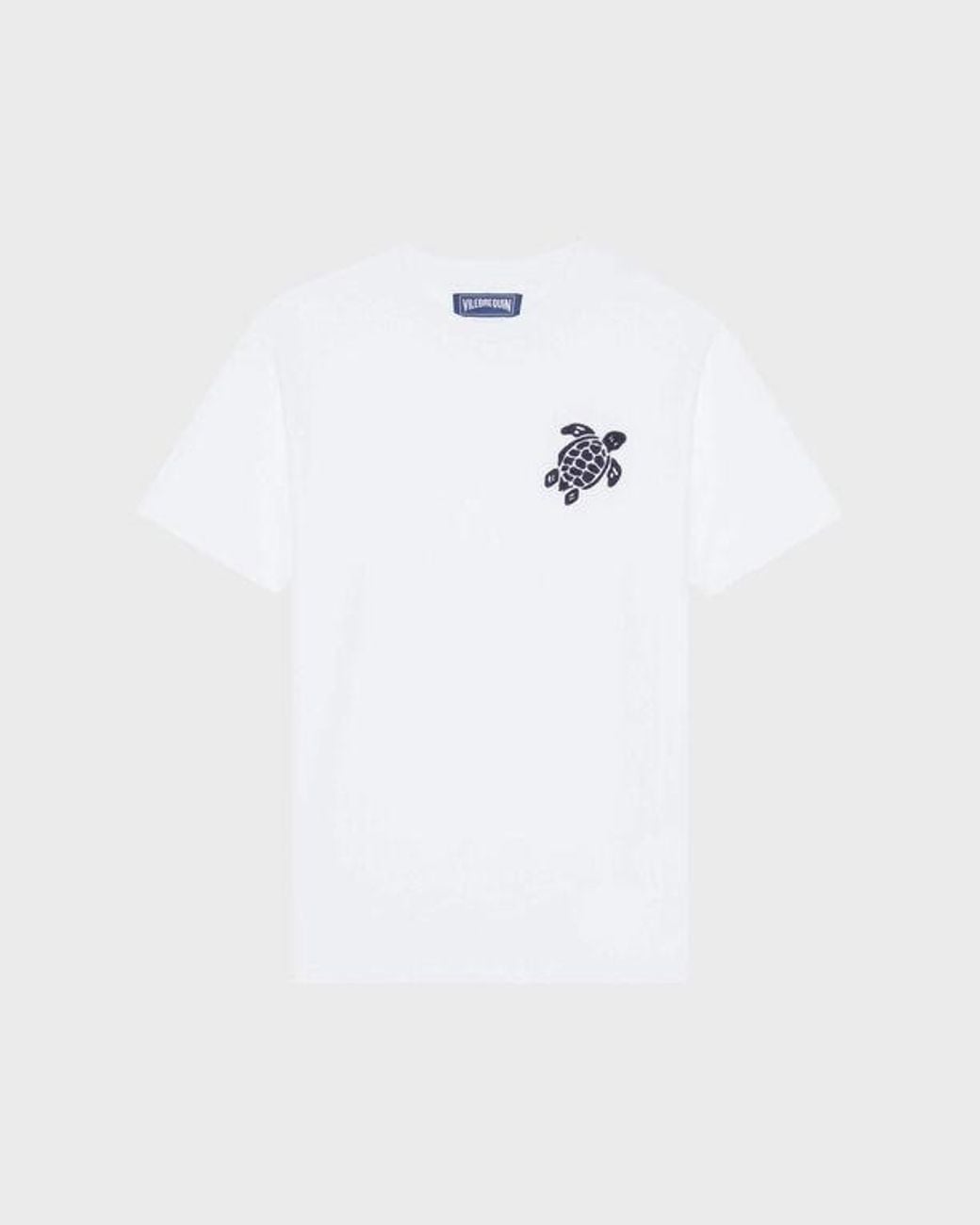 Vilebrequin Organic Cotton T-shirt Embroidered Turtle - Tee Shirt - Portisol - White - Size S for men