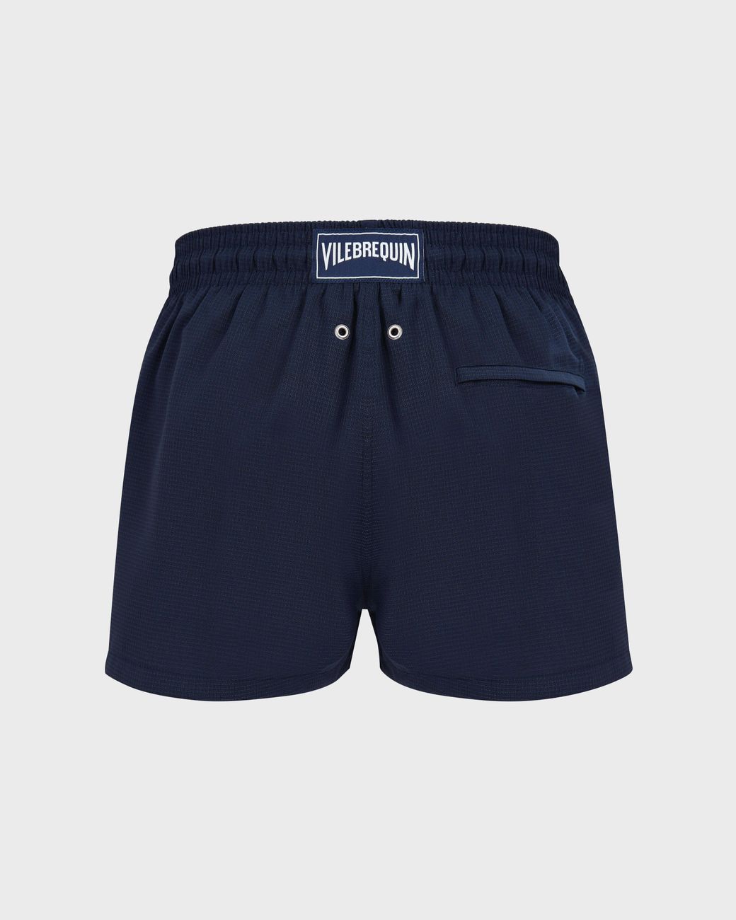 Vilebrequin Blue Short Woolen Swim Trunks Micro Carreaux- X The Woolmark Company for men