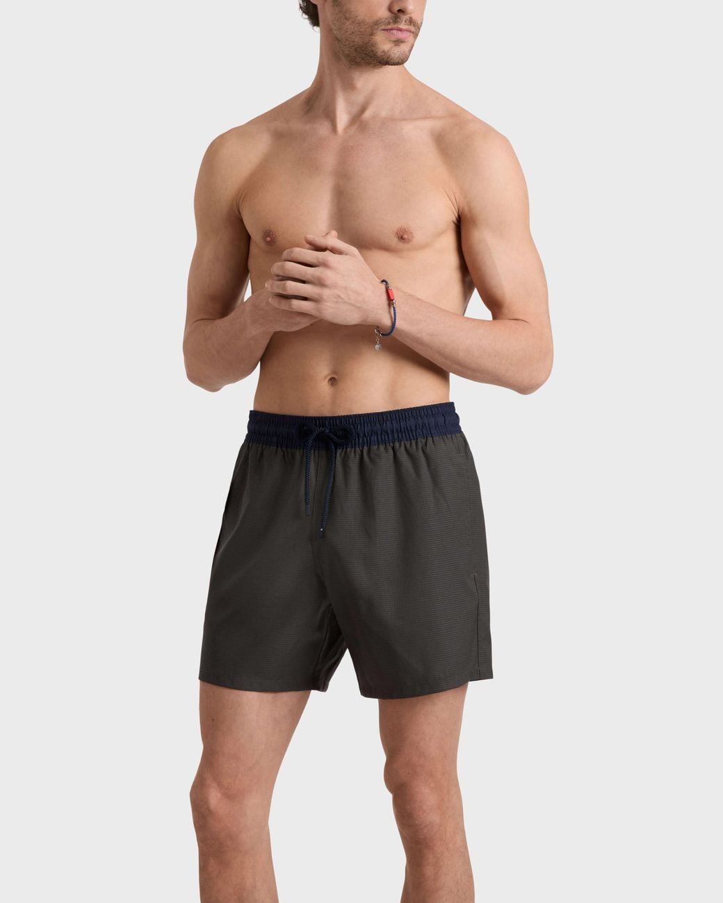 Vilebrequin Gray Ultrafine Wool Swim Shorts Micro Carreaux Tailoring for men