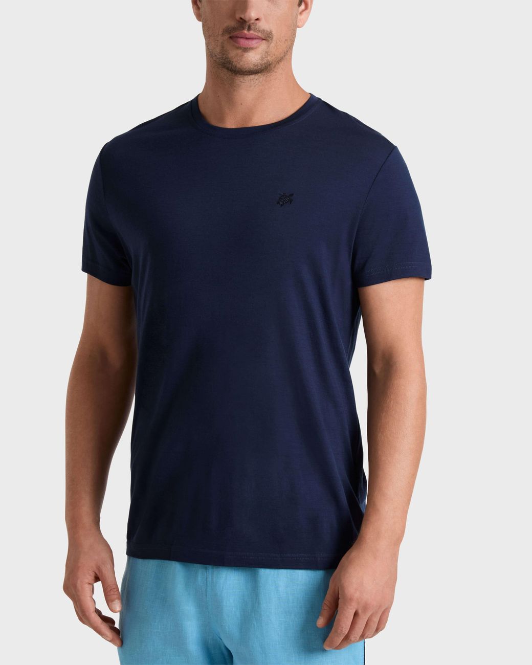 Vilebrequin Wool T-shirt Solid - Tee Shirt - Thom - Blue - Size M for men