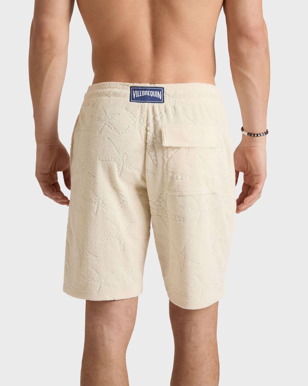 Vilebrequin Natural Terry Bermuda Shorts Starlettes Jacquard for men