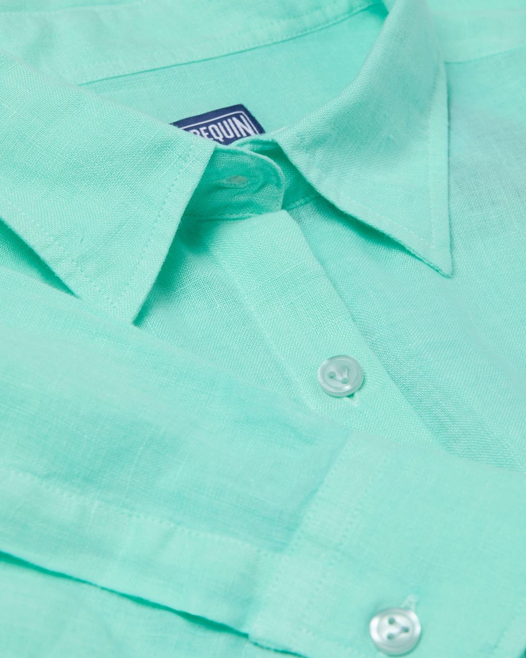 Vilebrequin Green Linen Shirt Dress Solid
