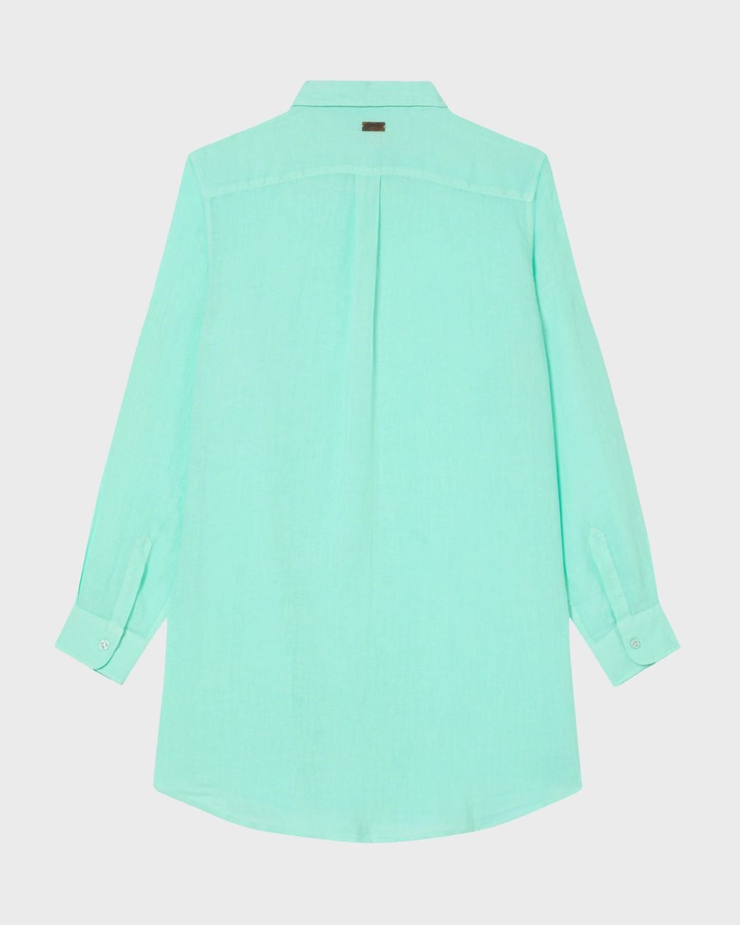 Vilebrequin Green Linen Shirt Dress Solid