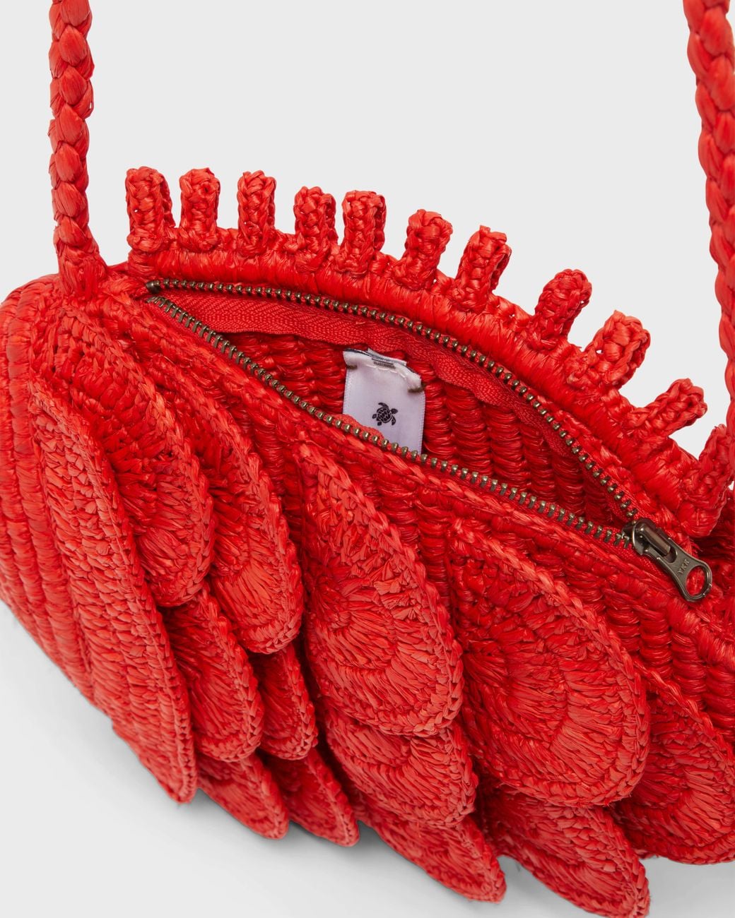 Vilebrequin Red Raffia Big Fish Bag