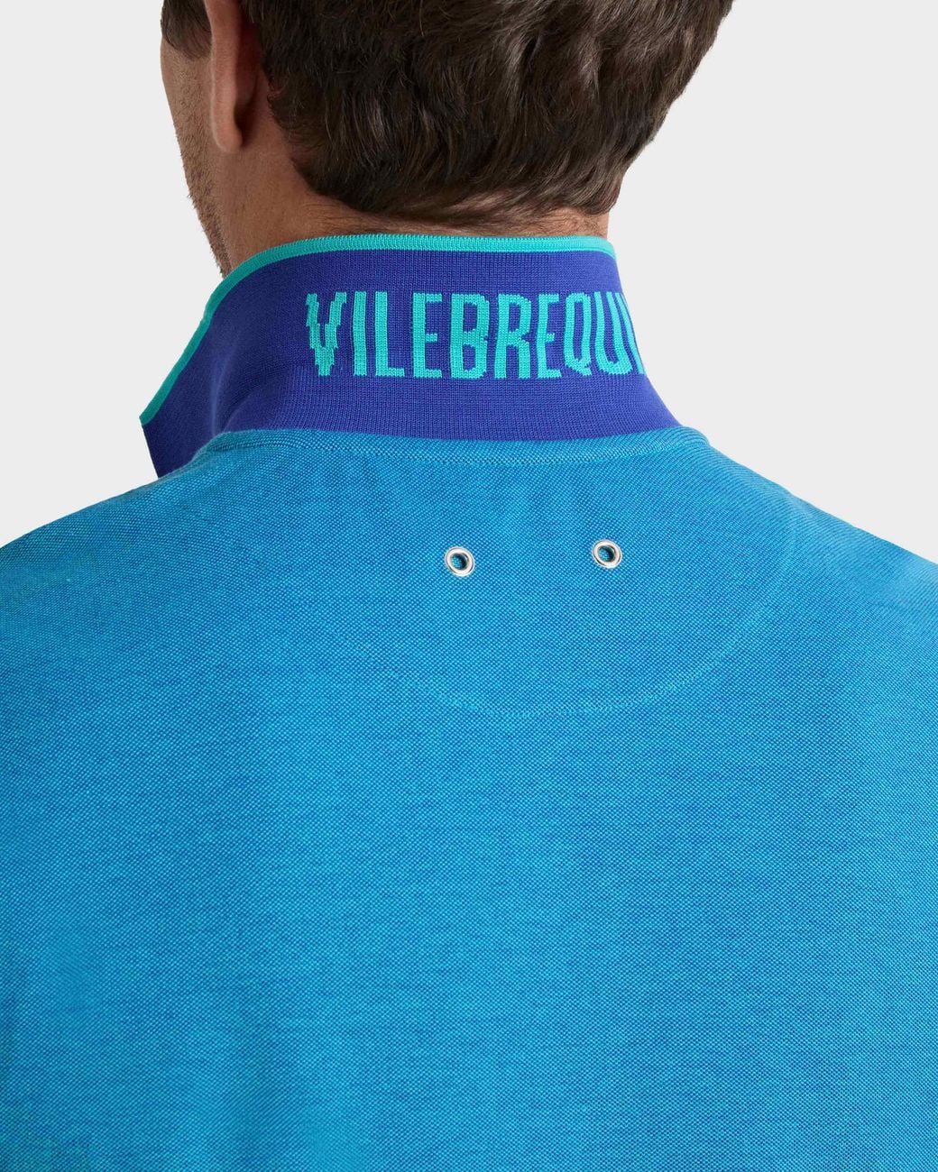 Vilebrequin Blue Cotton Polo Solid for men