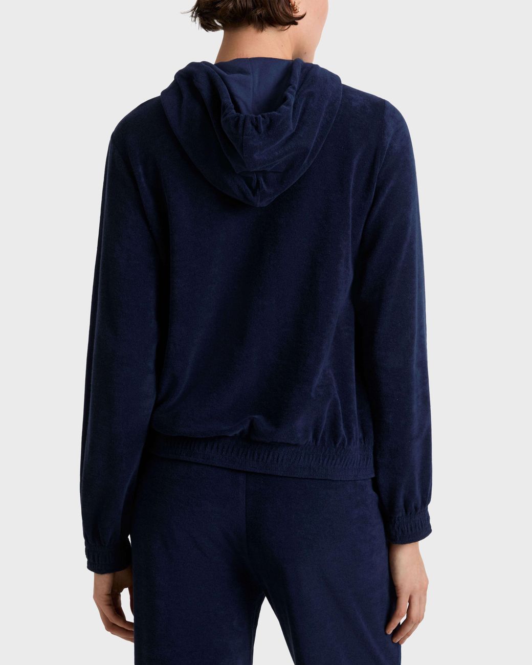 Vilebrequin Blue Terry Full Zip Hoodie Solid