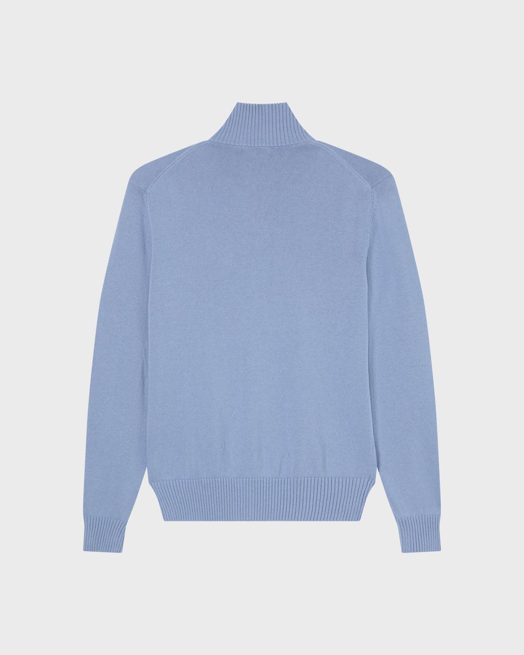 Vilebrequin Blue Cotton And Cashmere Full Zip Sweater Turtle for men