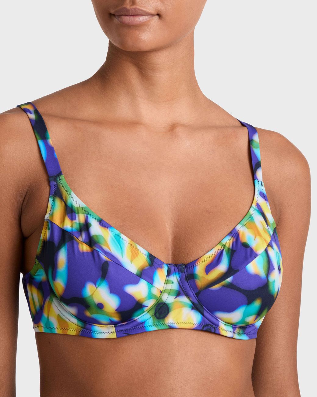 Vilebrequin Blue Underwire Bikini Top Frangipanier Trouble