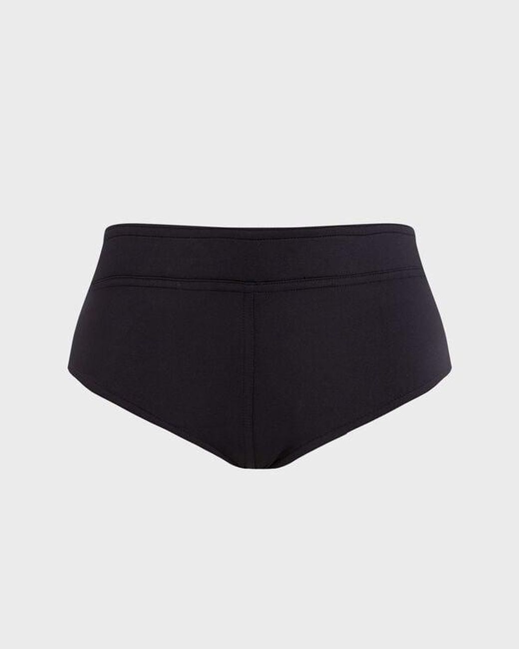 Vilebrequin Black Midi Brief Sculpting Bikini Bottom Solid