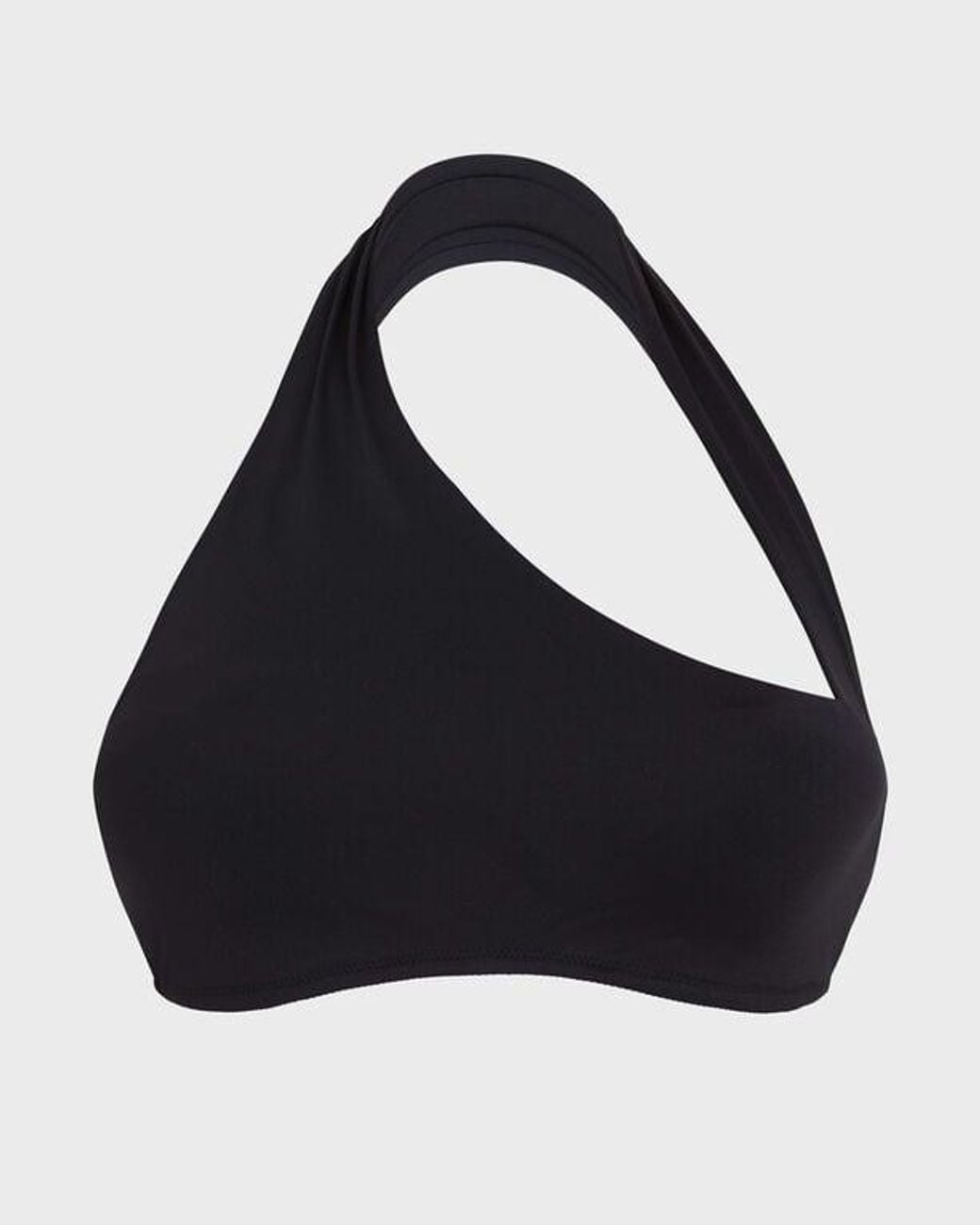 Vilebrequin Black Graphic Neckline Bikini Top Solid