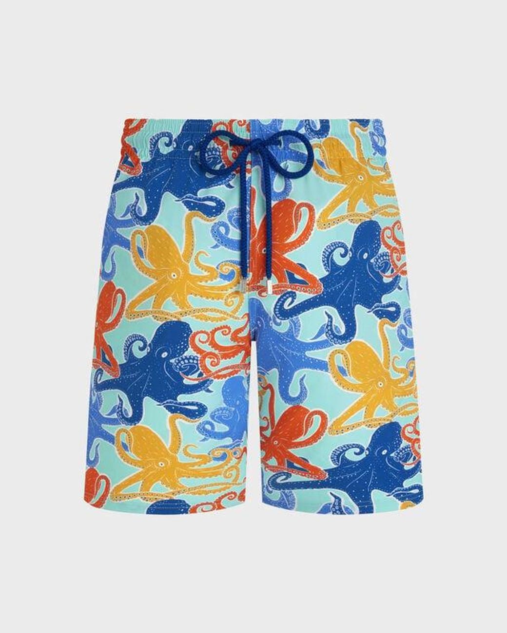 Vilebrequin Blue Long Stretch Swim Shorts Octopussy for men