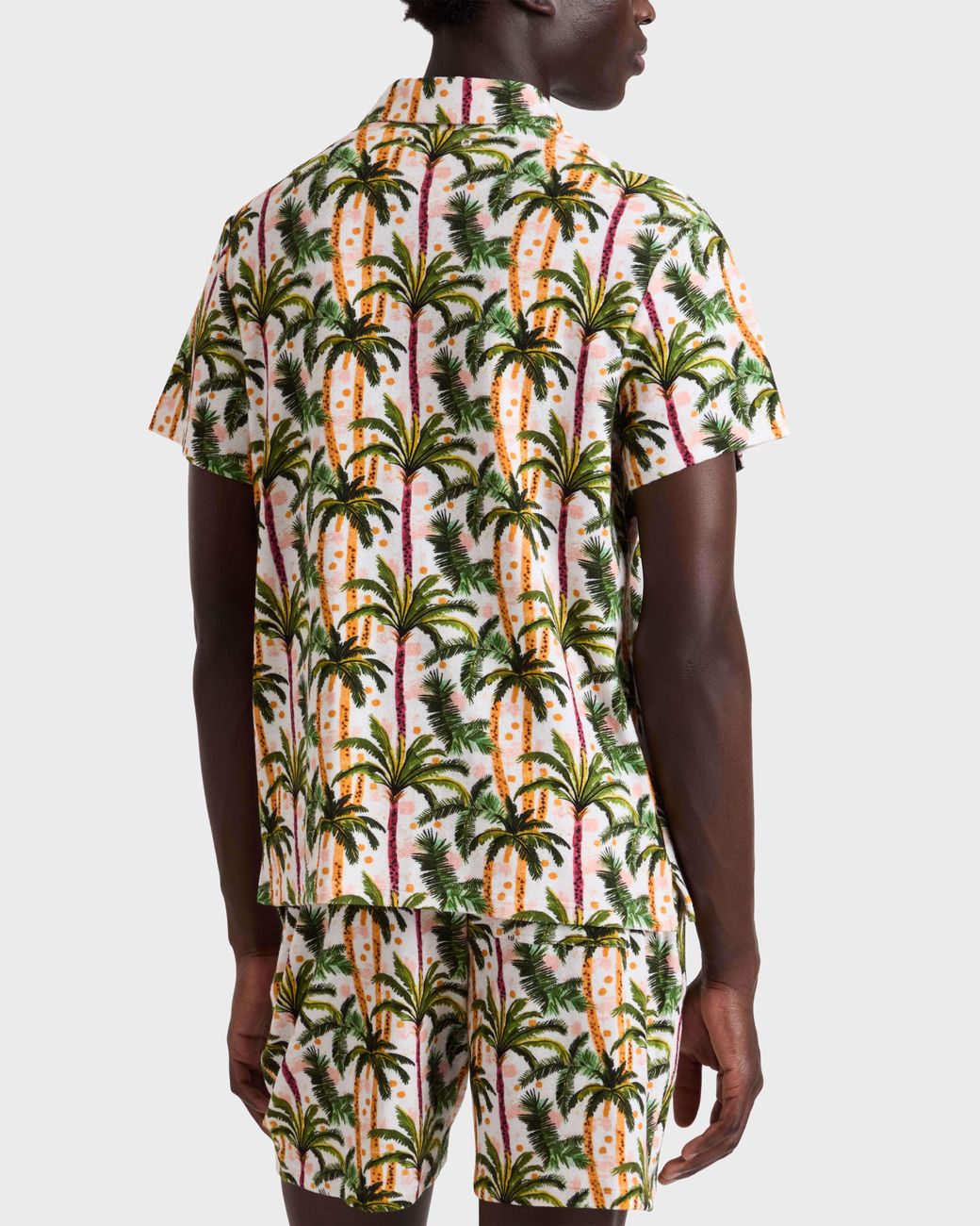 Vilebrequin White Terry Bowling Shirt Brazil Jungle for men
