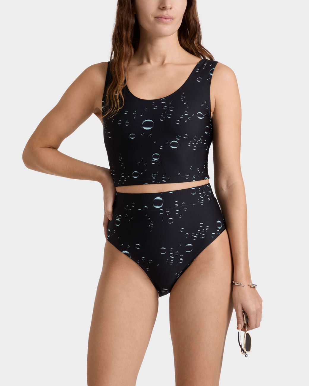 Vilebrequin Black Tankini Top Bubble 3D