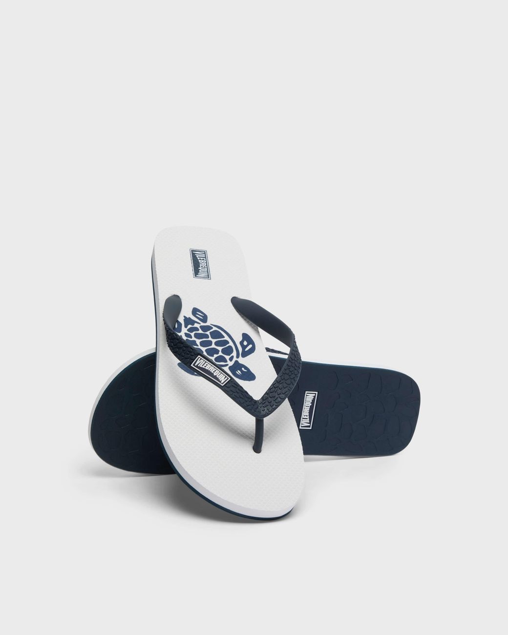 Vilebrequin Blue Beach Flip Flops Turtle for men