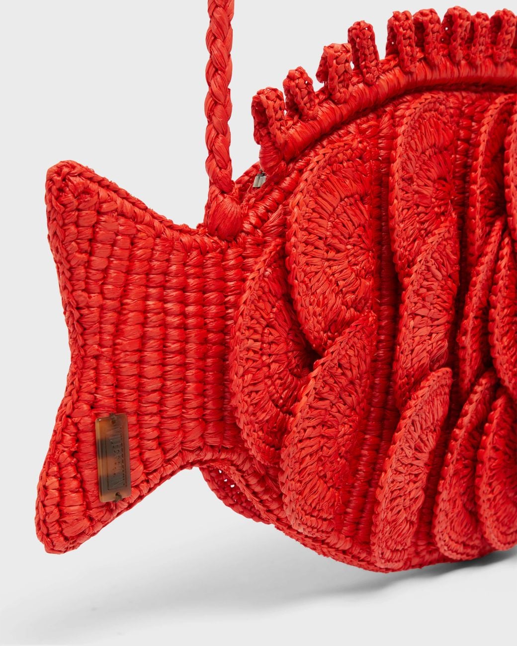 Vilebrequin Red Raffia Big Fish Bag