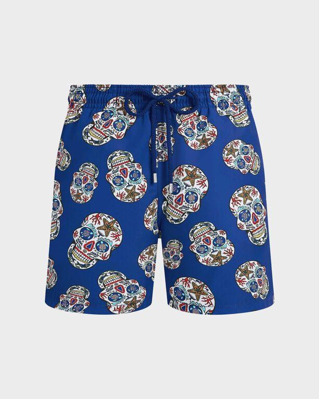 Vilebrequin Blue Stretch Swim Trunks Día De Muertos for men