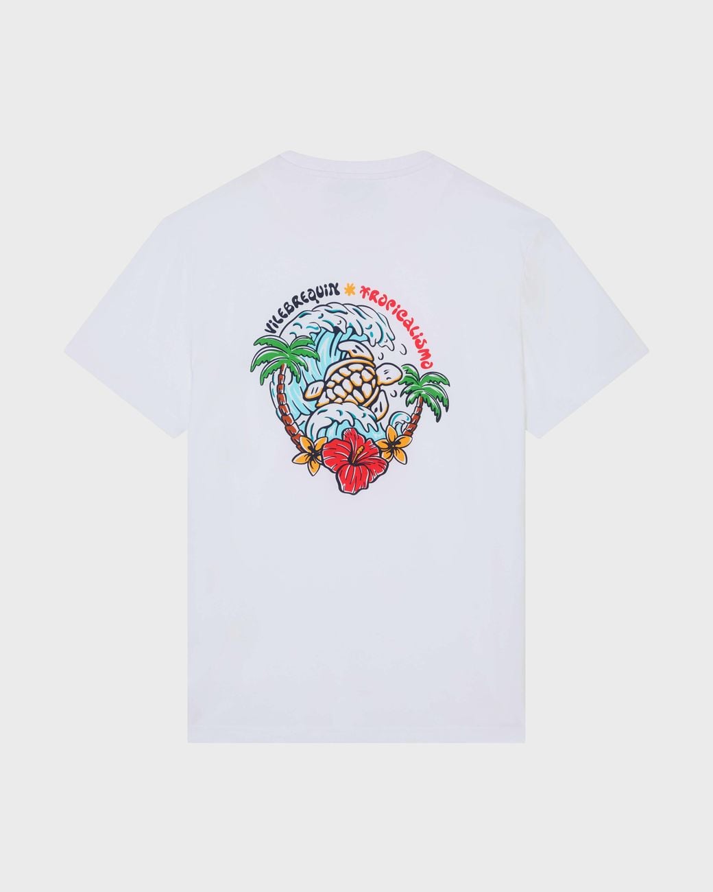 Vilebrequin White Organic Cotton T-Shirt Tropicalissimo for men