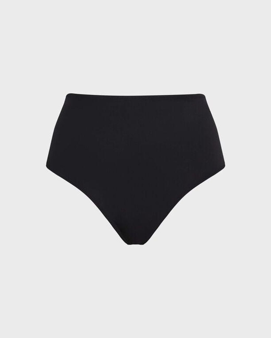 Vilebrequin Black High-Waisted Bikini Bottom Solid