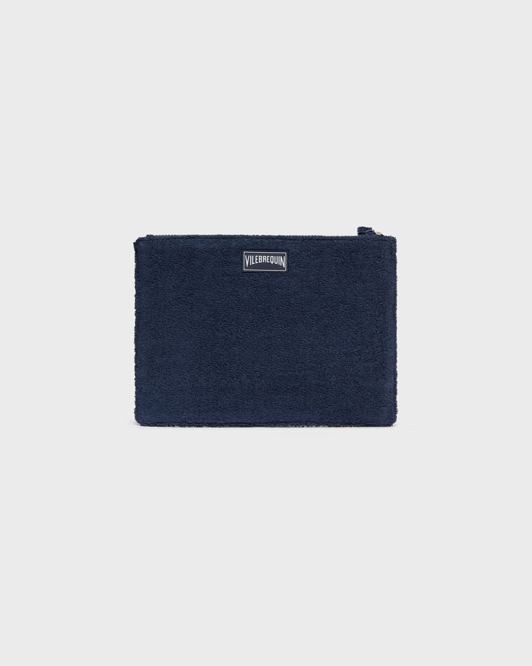Vilebrequin Blue Terry Pouch Embroidered Turtle
