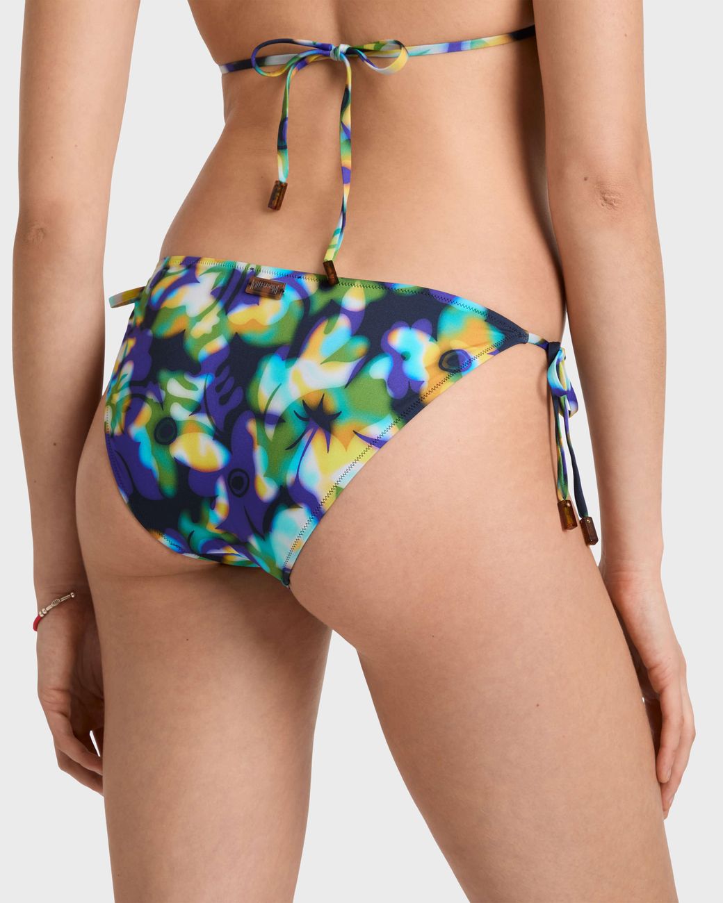 Vilebrequin Blue Side Tie Bikini Bottom Frangipanier Trouble