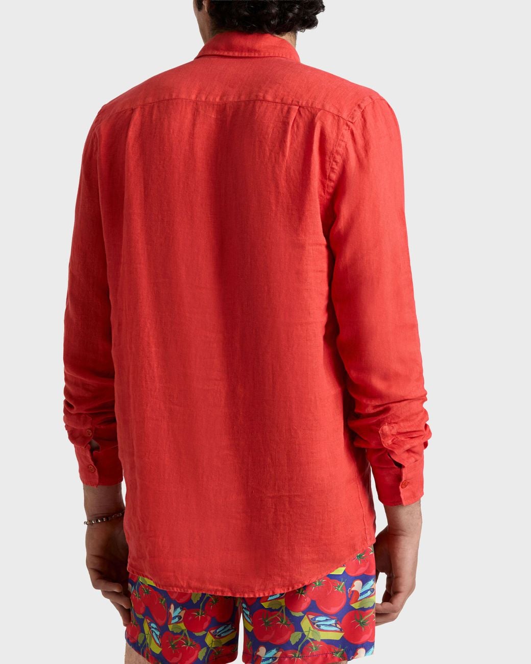 Vilebrequin Red Linen Shirt Solid for men