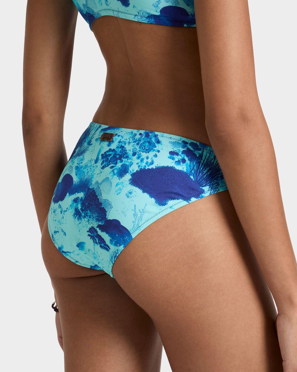 Vilebrequin Blue Mini Brief Bikini Bottom Coral Reef