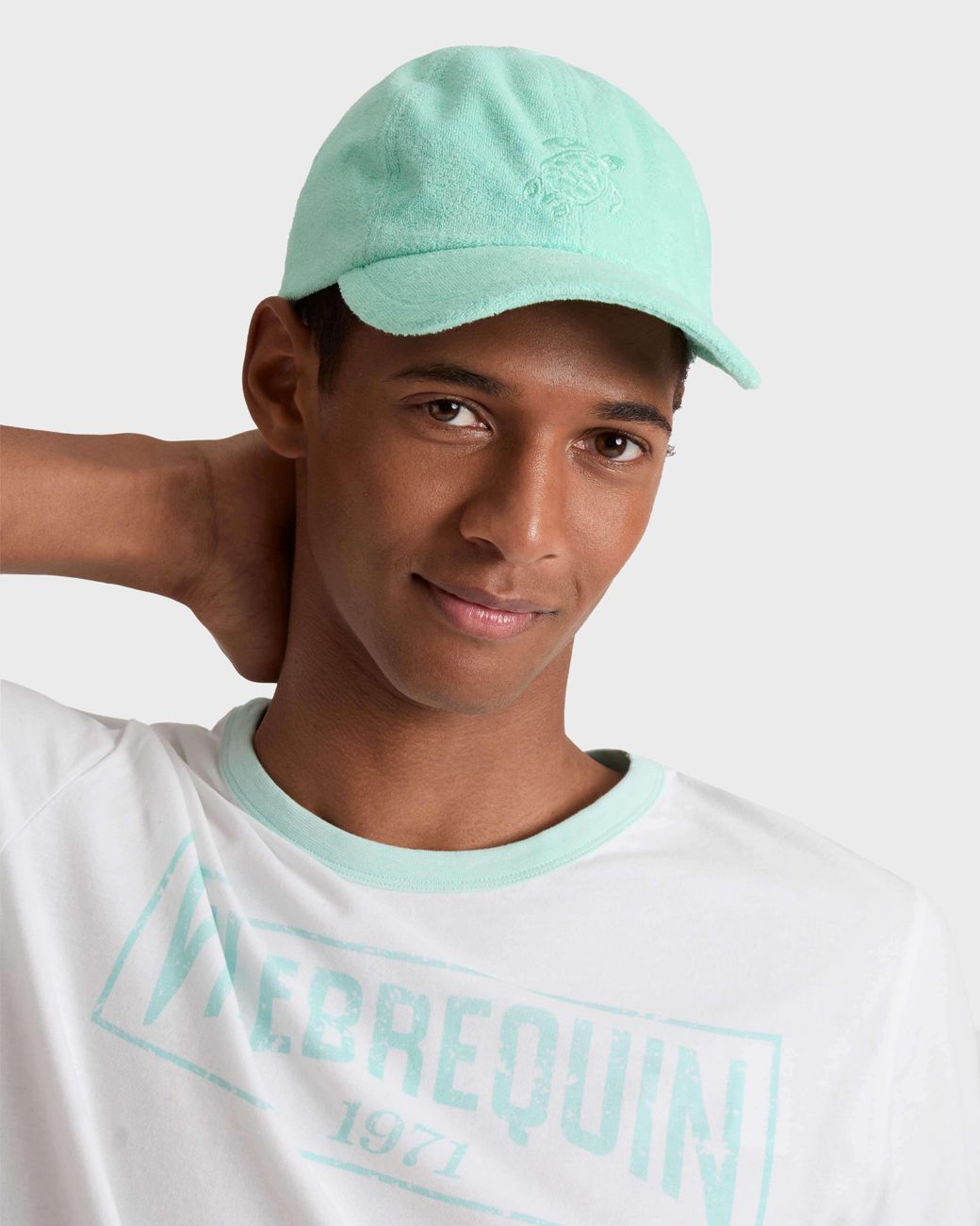 Vilebrequin Green Terry Cap Solid for men